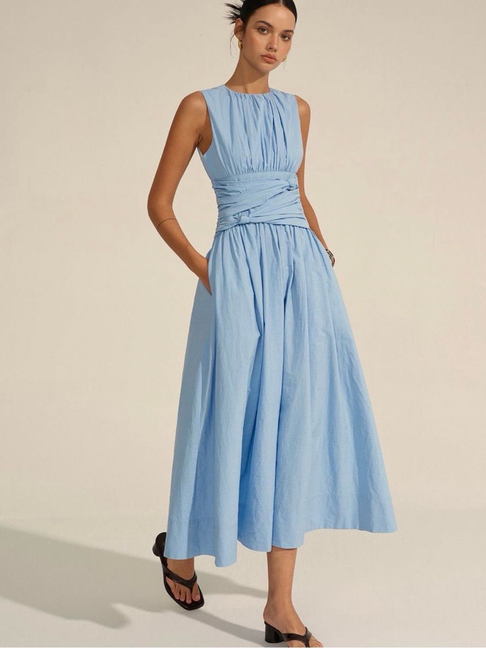 Commense Ruched Waist Maxi Dress - Picture 4 of 15